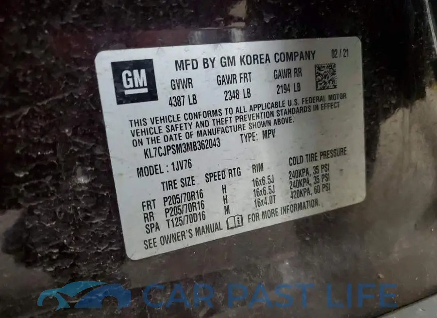 KL7CJPSM3MB362043# 12