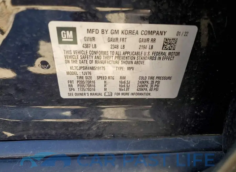 KL7CJPSM4NB519175# 13