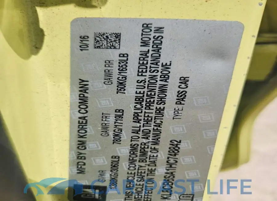 KL8CB6SA1HC748842# 13