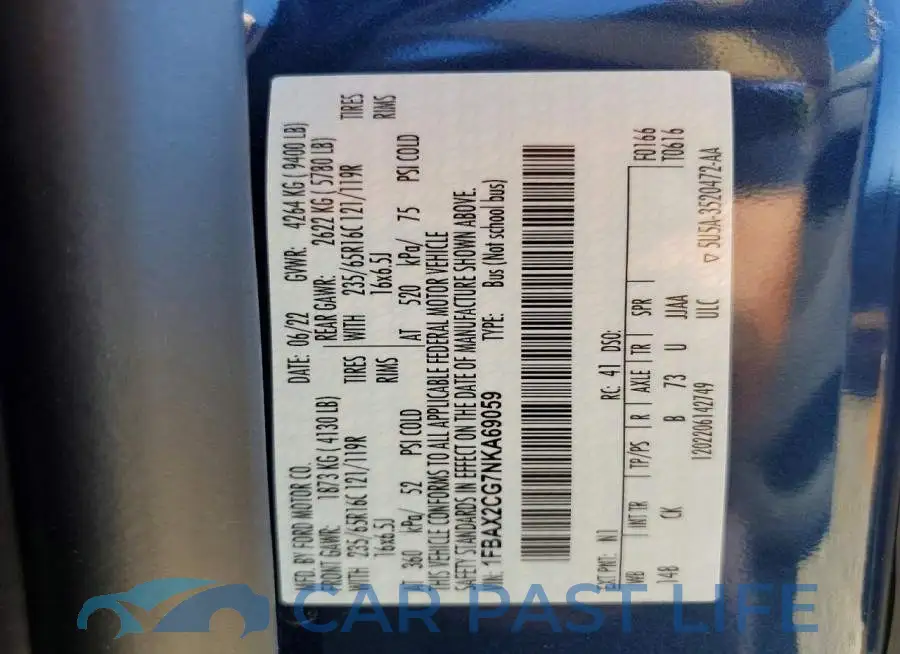 1FBAX2CG7NKA69059# 13