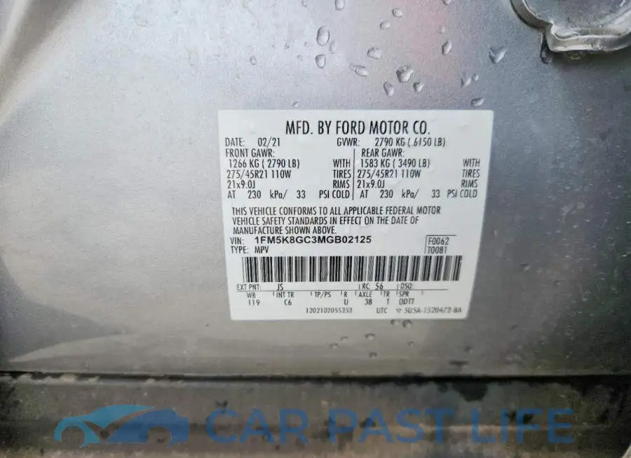1FM5K8GC3MGB02125# 14