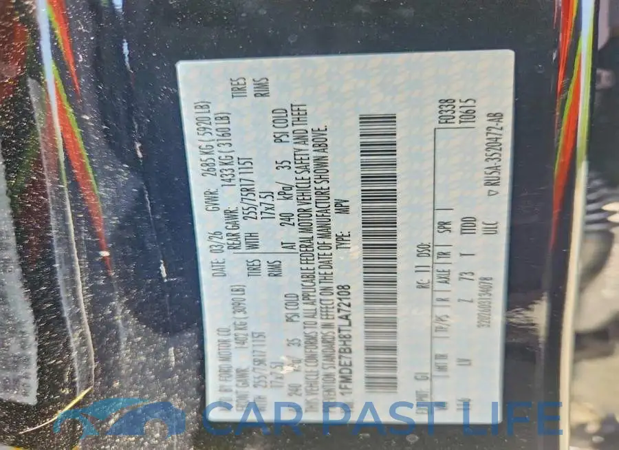 1FMDE7BH8TLA72108# 14