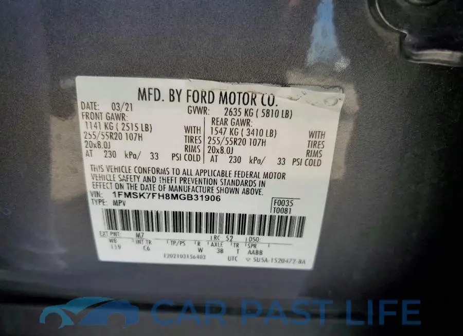 1FMSK7FH8MGB31906# 13