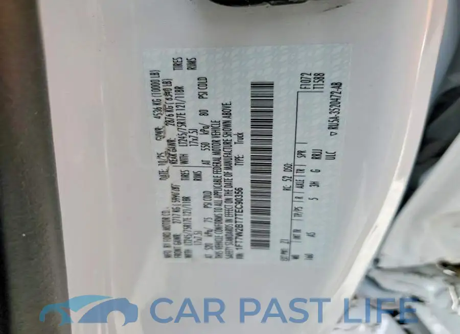 1FT7W2BT7TEC90356# 12