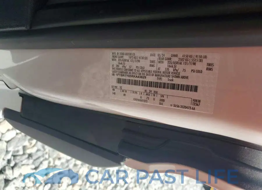 1FTBR1Y85RKA43829# 12