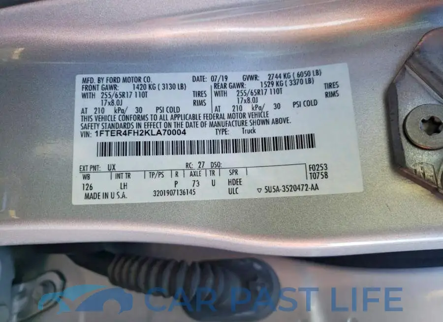 1FTER4FH2KLA70004# 12