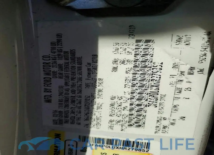 3FA6P0LUXHR279852# 12