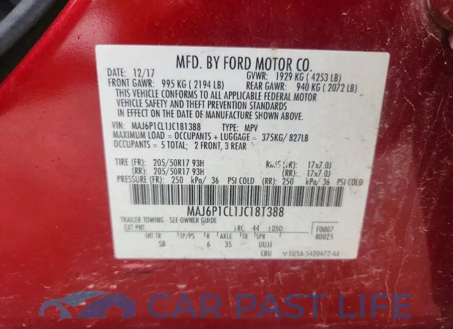 MAJ6P1CL1JC181388# 14