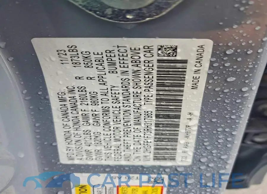 2HGFE1F73RH317965# 12