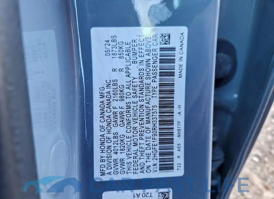 2HGFE1F90RH337575# 13
