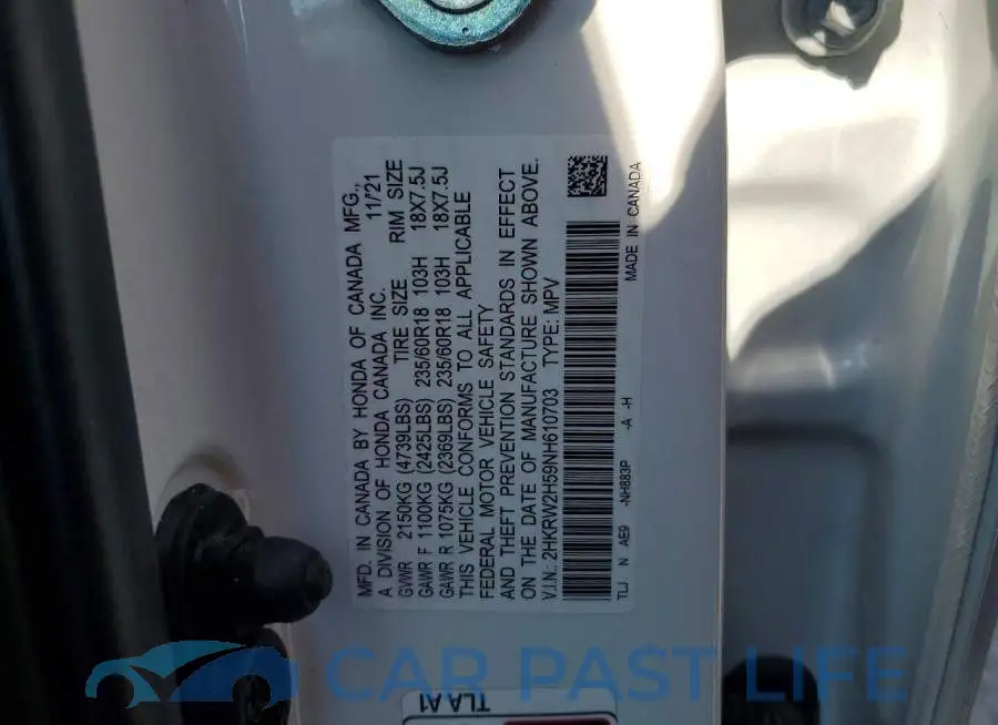 2HKRW2H59NH610703# 14