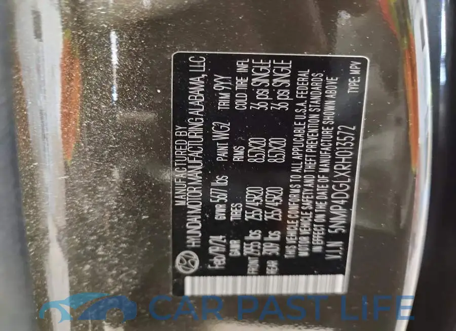 5NMP4DGLXRH013572# 13