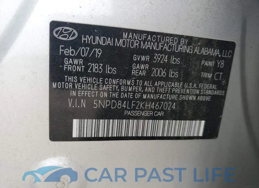 5NPD84LF2KH467024# 12