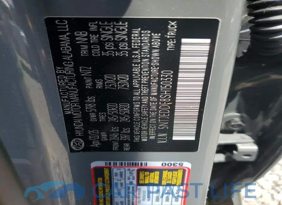 5NTJEDDF8SH150330# 12