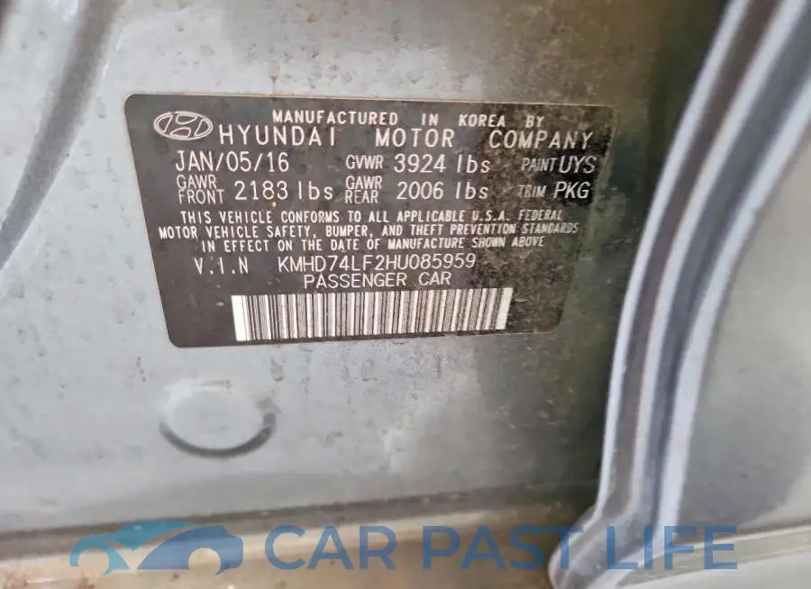 KMHD74LF2HU085959# 12