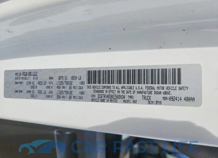 3C6TRVAG9KE502034# 13