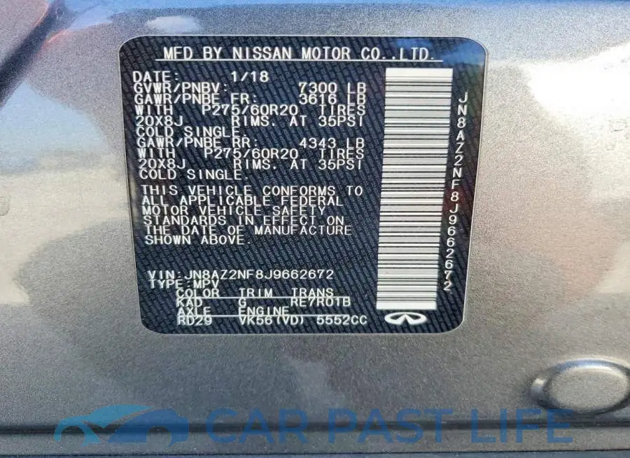 JN8AZ2NF8J9662672# 14