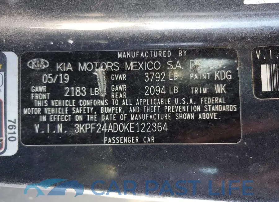 3KPF24AD0KE122364# 13