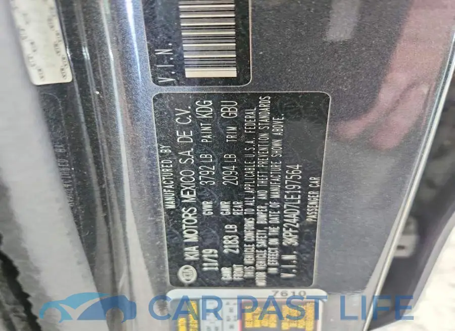 3KPF24AD7LE197564# 12