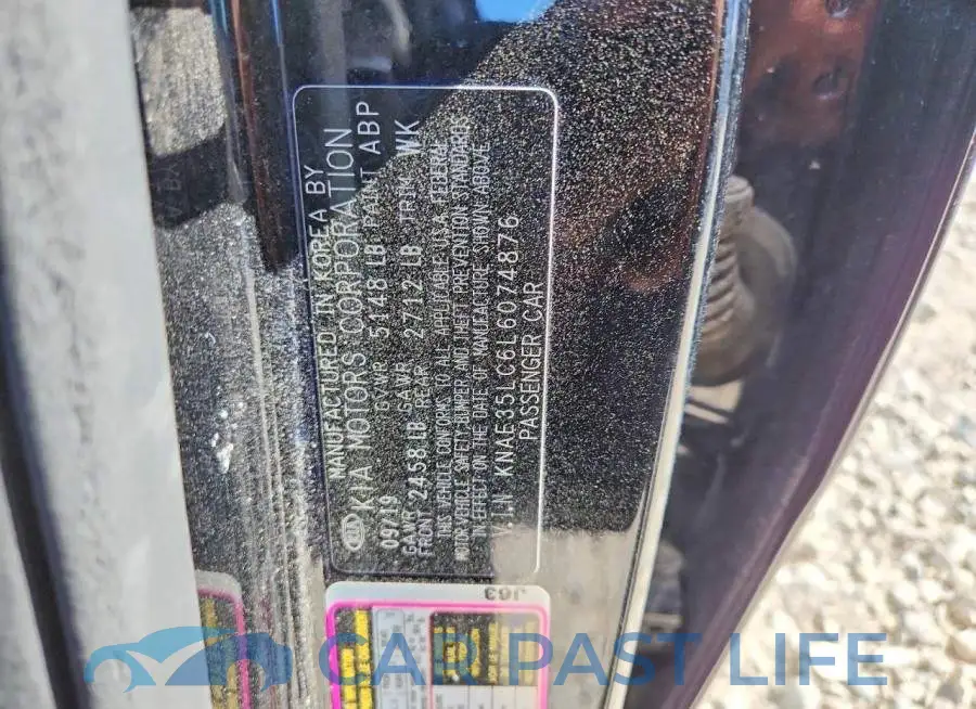 KNAE35LC6L6074876# 12