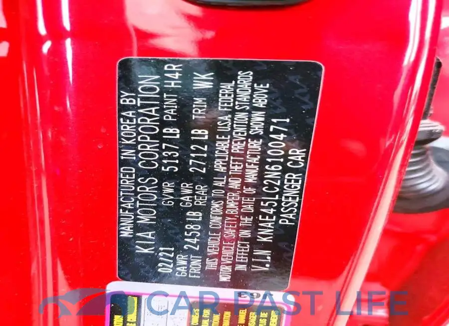 KNAE45LC2N6100471# 12