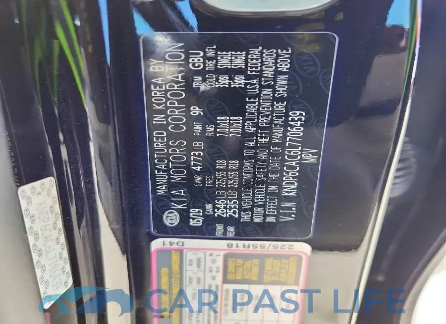KNDP6CAC6L7706439# 13