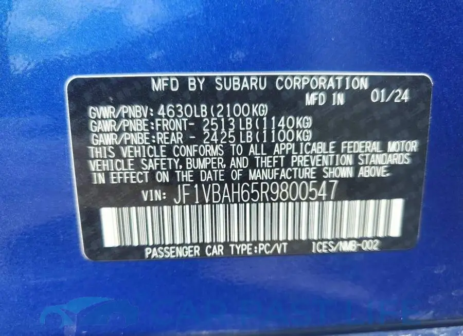 JF1VBAH65R9800547# 12