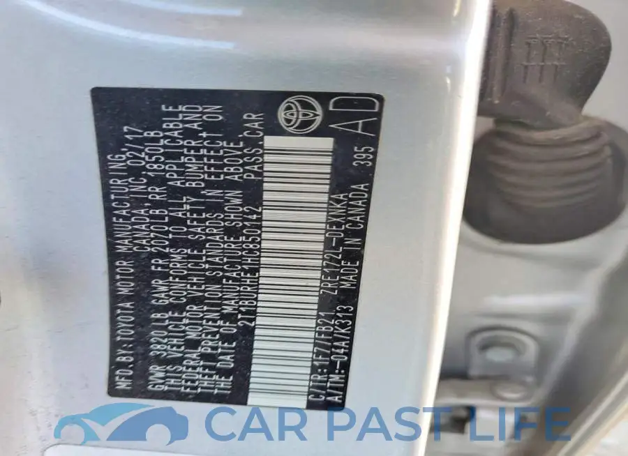 2T1BURHE1HC850142# 12