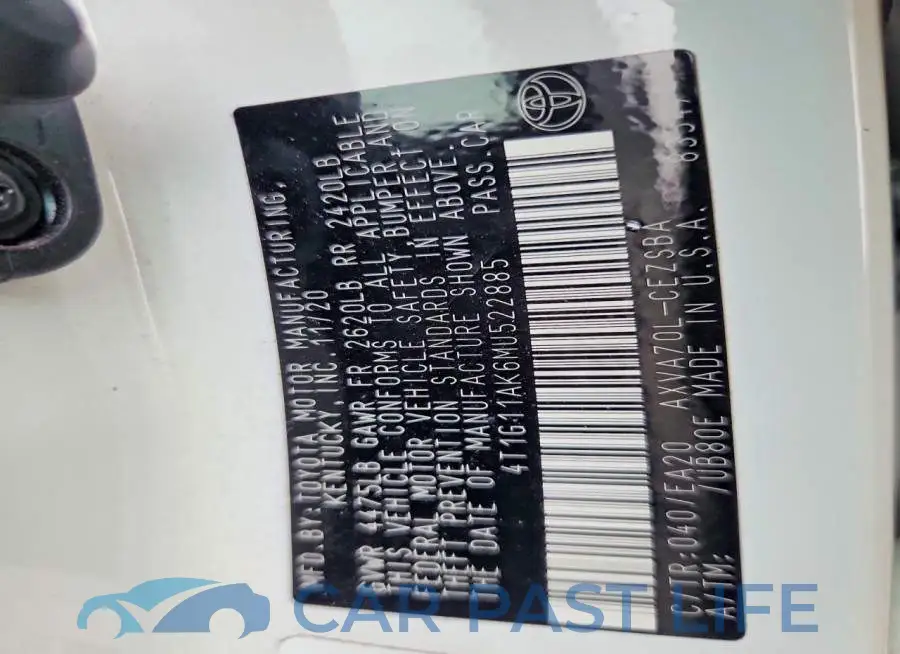 4T1G11AK6MU522885# 12