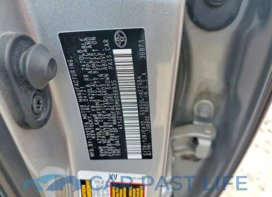 4T1JZ1FB5MU066935# 12