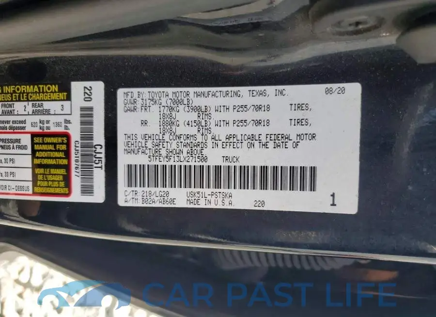 5TFEY5F13LX271500# 13
