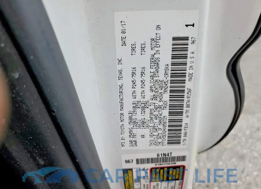 5TFSX5EN2HX050729# 13
