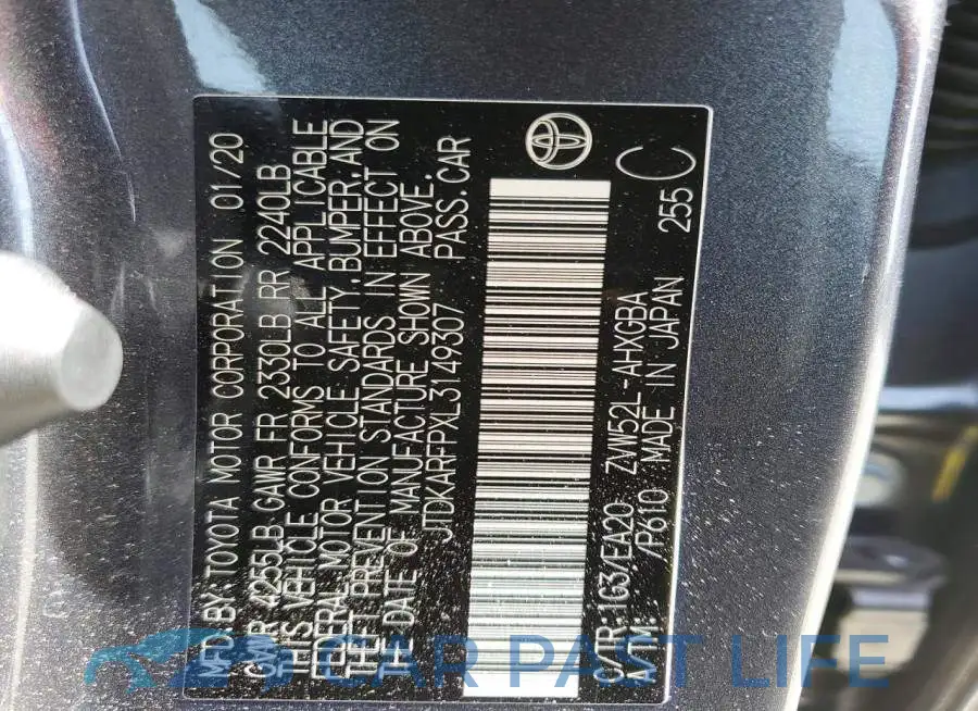 JTDKARFPXL3149307# 13