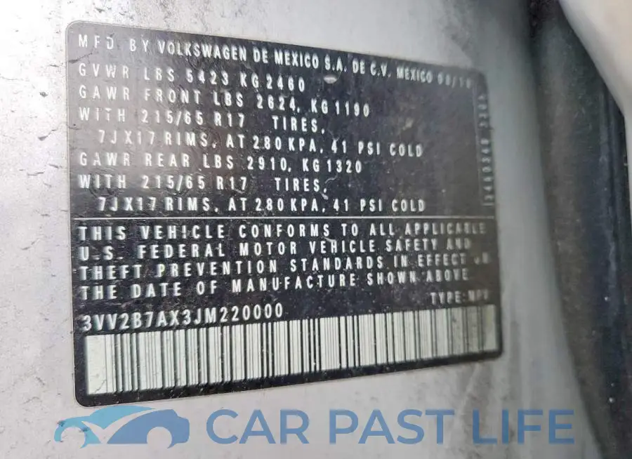 3VV2B7AX3JM220000# 13