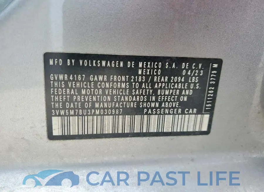 3VW5M7BU3PM030987# 12