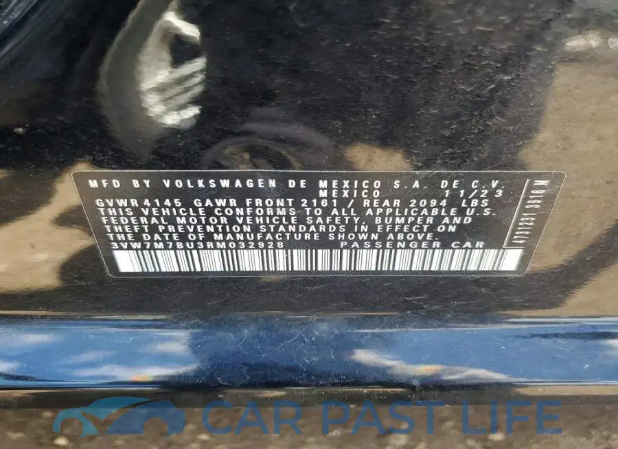 3VW7M7BU3RM032928# 13
