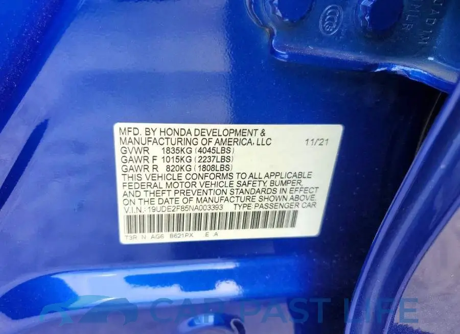 19UDE2F85NA003393# 12