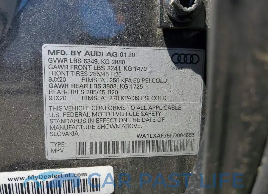 WA1LXAF75LD004555# 14