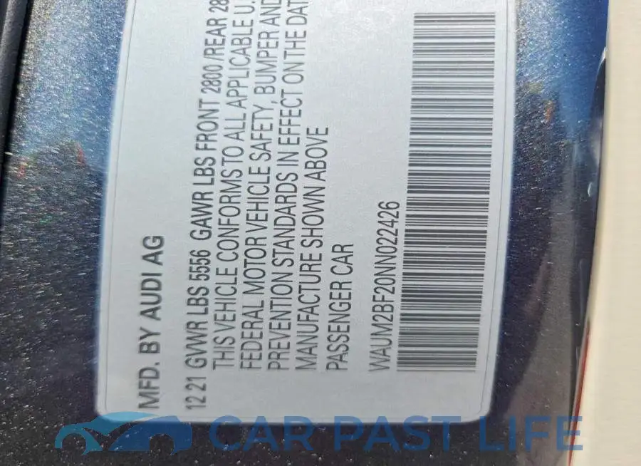 WAUM2BF20NN022426# 12