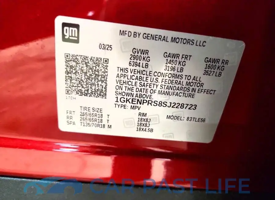 1GKENPRS8SJ228723# 14