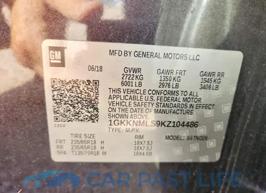 1GKKNMLS9KZ104486# 14