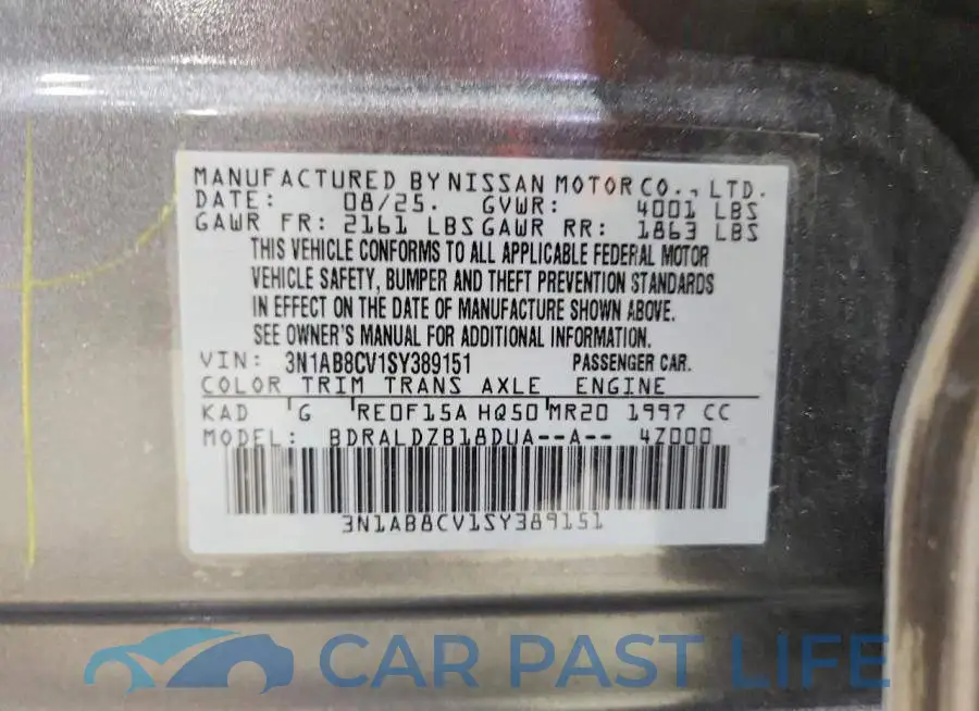 3N1AB8CV1SY389151# 12