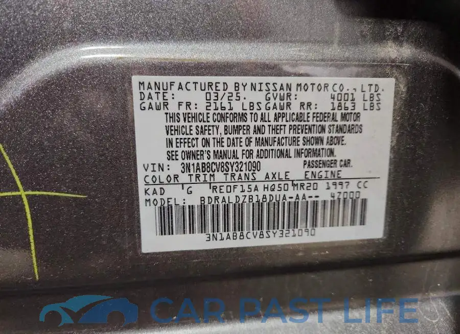 3N1AB8CV8SY321090# 12