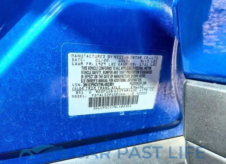 3N1CP5CV7NL482301# 12