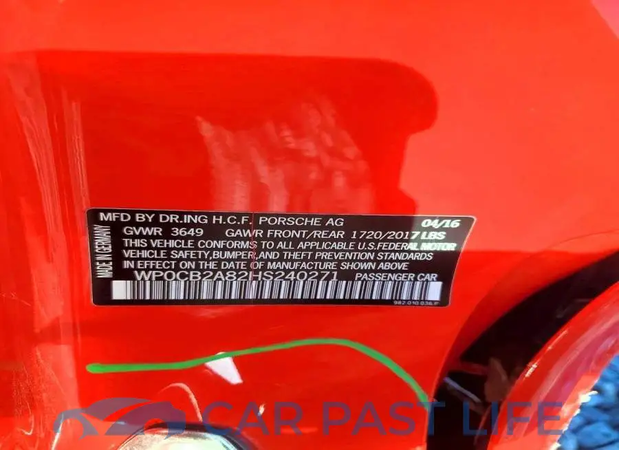 WP0CB2A82HS240271# 12