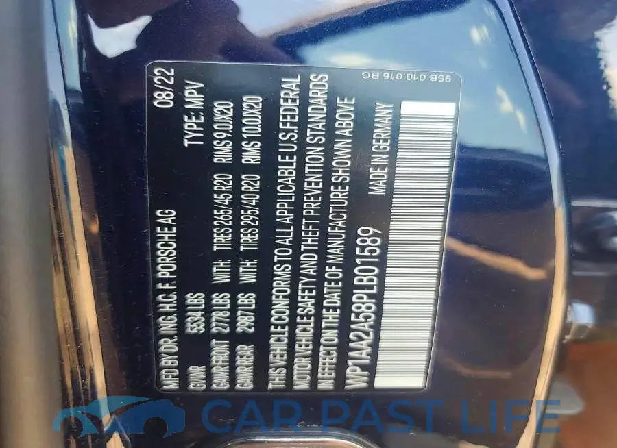 WP1AA2A58PLB01589# 13
