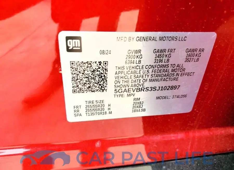 5GAEVBRS3SJ102897# 14
