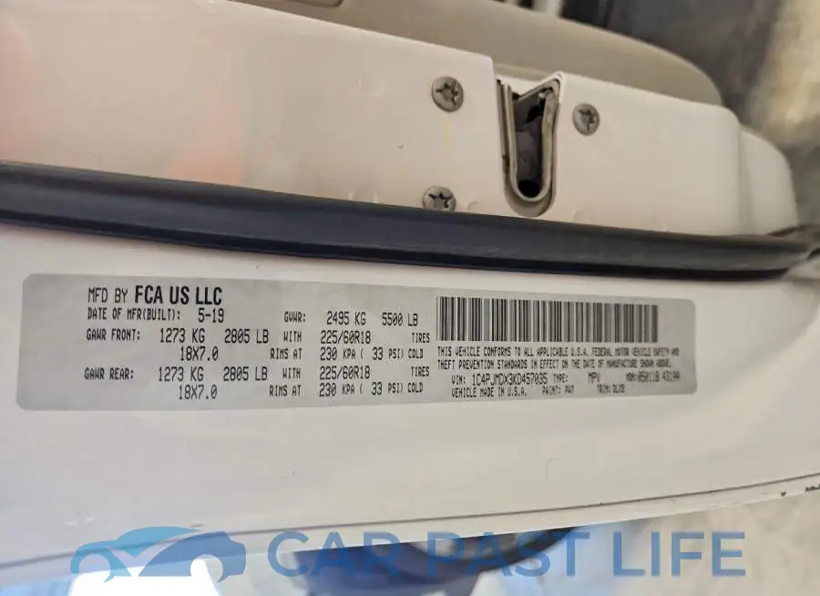 1C4PJMDX3KD457035# 13