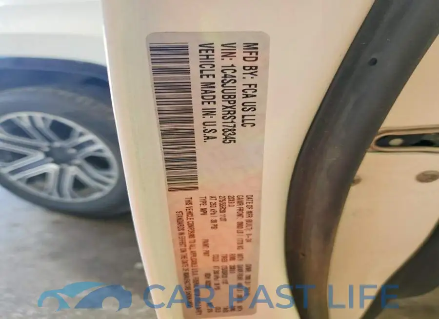 1C4SJUBPXRS178345# 12