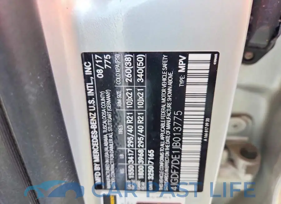 4JGDF7DE1JB013775# 13